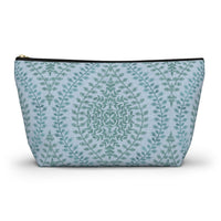 Mumbai Lace Accessory Pouch w T-bottom in Aqua
